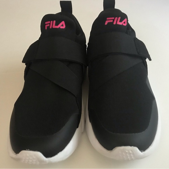 EUC FILA VASTRA WOMENS BLACK/PINK/WHITE SOLE RUNNING SHOES-SIZE 9 1/2 - Picture 2 of 6